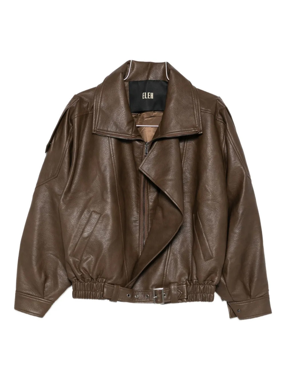 Eleh zip-up bomber jacket - Brown | Farfetch Global