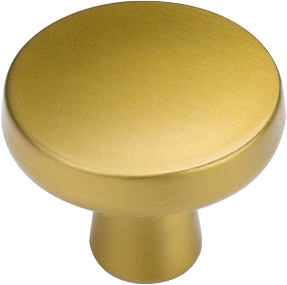 goldenwarm Brushed Brass Cabinet Knobs Solid Gold Dresser Knobs - LS5310YW Modern Drawer Knobs Kitch | Amazon (US)