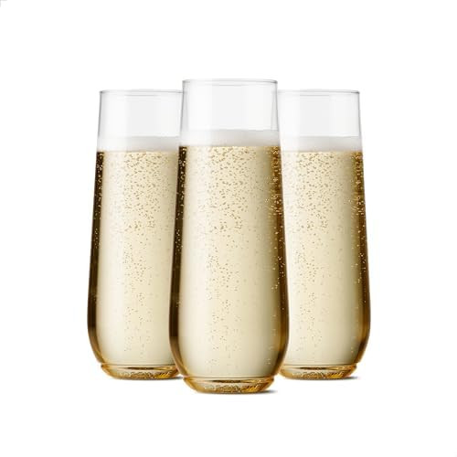 TOSSWARE POP 9oz Flute SET OF 24 Premium Quality, Recyclable, Unbreakable & Crystal Clear Plastic... | Amazon (US)