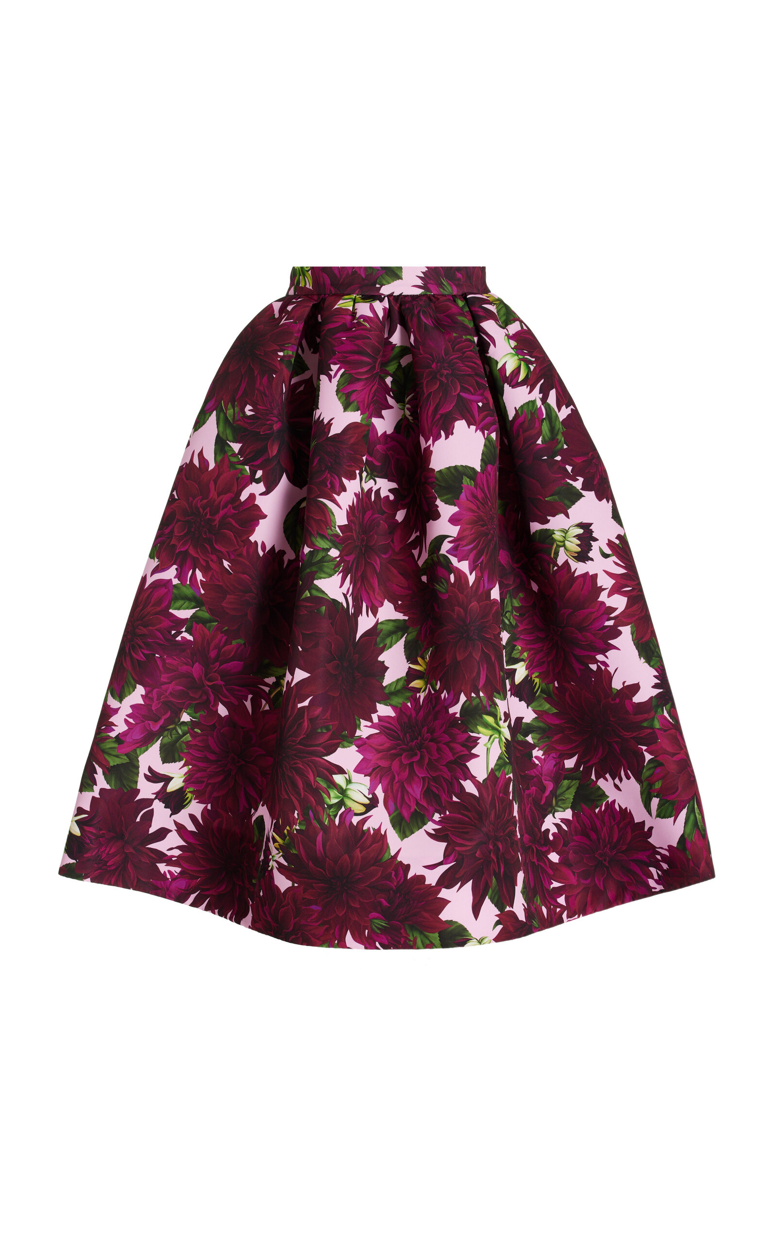 Oscar de la Renta - Women's Dahlia Faille Midi Skirt - Multi - US 10 - Moda Operandi | Moda Operandi (Global)