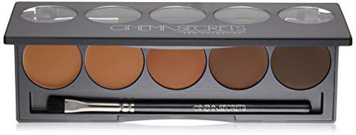 Cinema Secrets Ultimate Foundation 5-in1 Palette - Med-Deep Golden Olive Undertones, Buildable Coverage, Long-Wear Matte Finish, Paraben-Free, Color Correct, Contour & Highlight | Amazon (US)