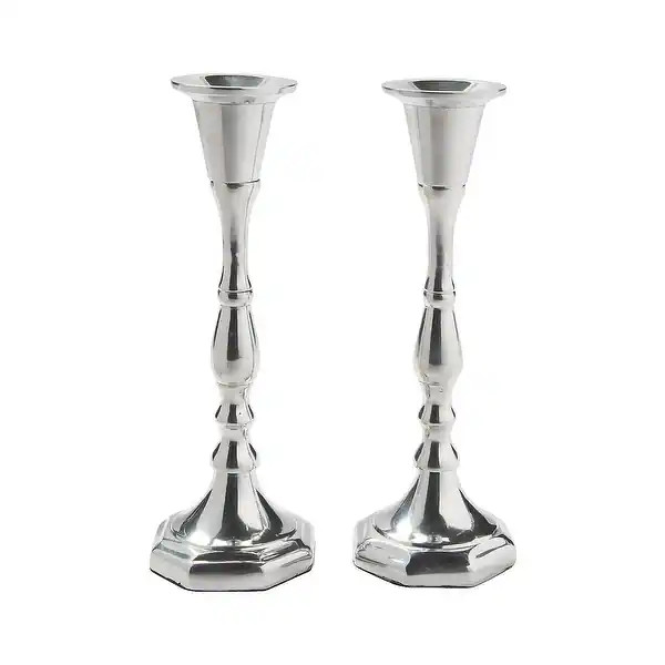 Silver Candle Holder Set, All Seasons, Home Decor, Candle Holders & Accessories, 2 Pieces - Bed B... | Bed Bath & Beyond