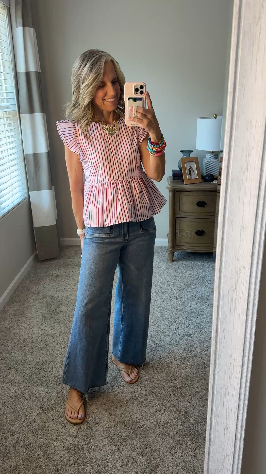 Wearing XS top and 27 jeans. Use code COAST15 on Avara. Use COAST20 on Allie + Bess

#LTKootd #LTKgrwm #LTKOver40