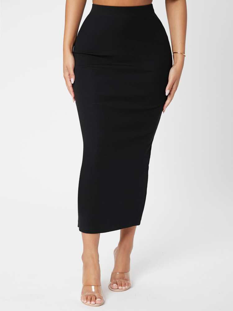 SHEIN PETITE Elegant Vlak Rok | SHEIN