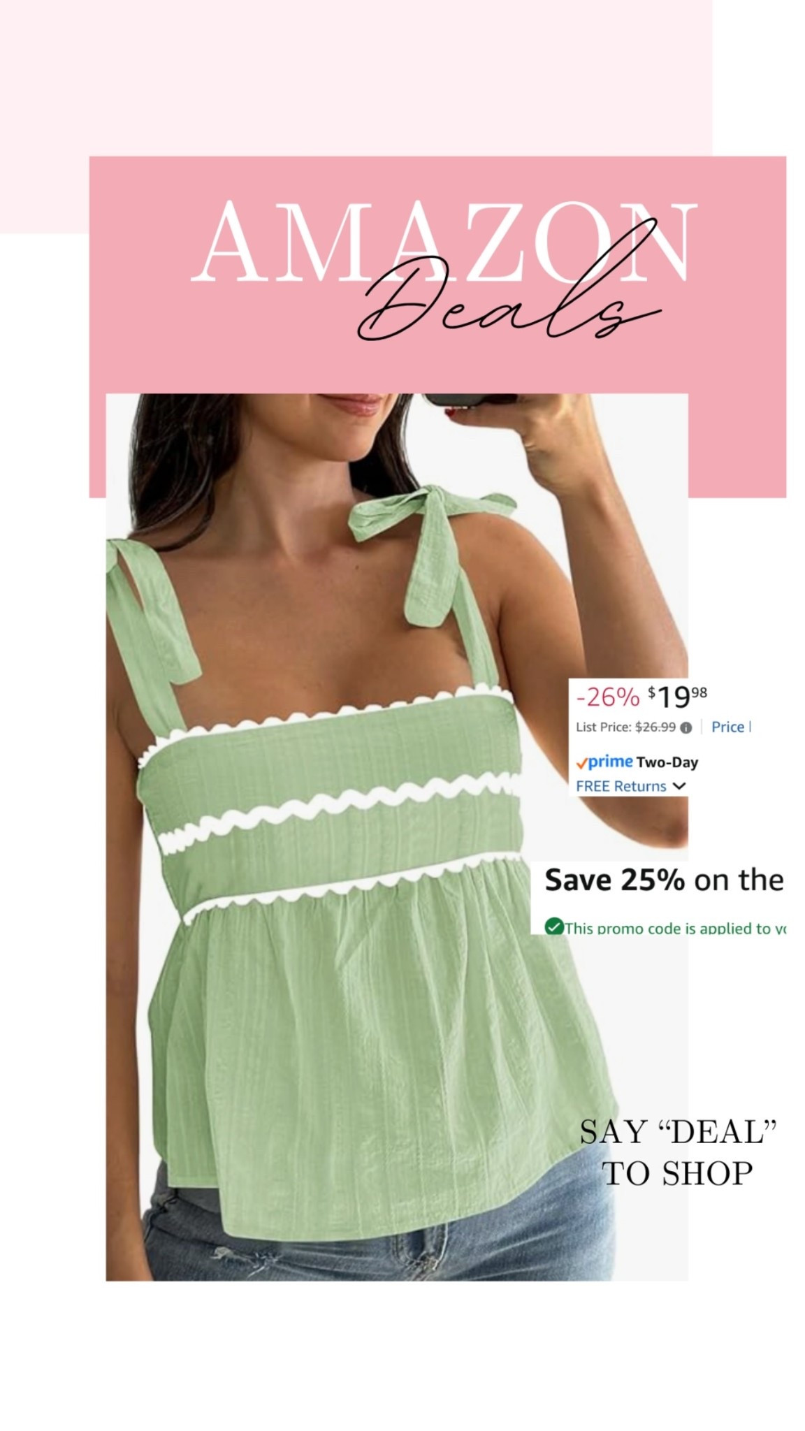 Cute tie strap tank on deal today!

#LTKSaleAlert #LTKMidsize #LTKSeasonal