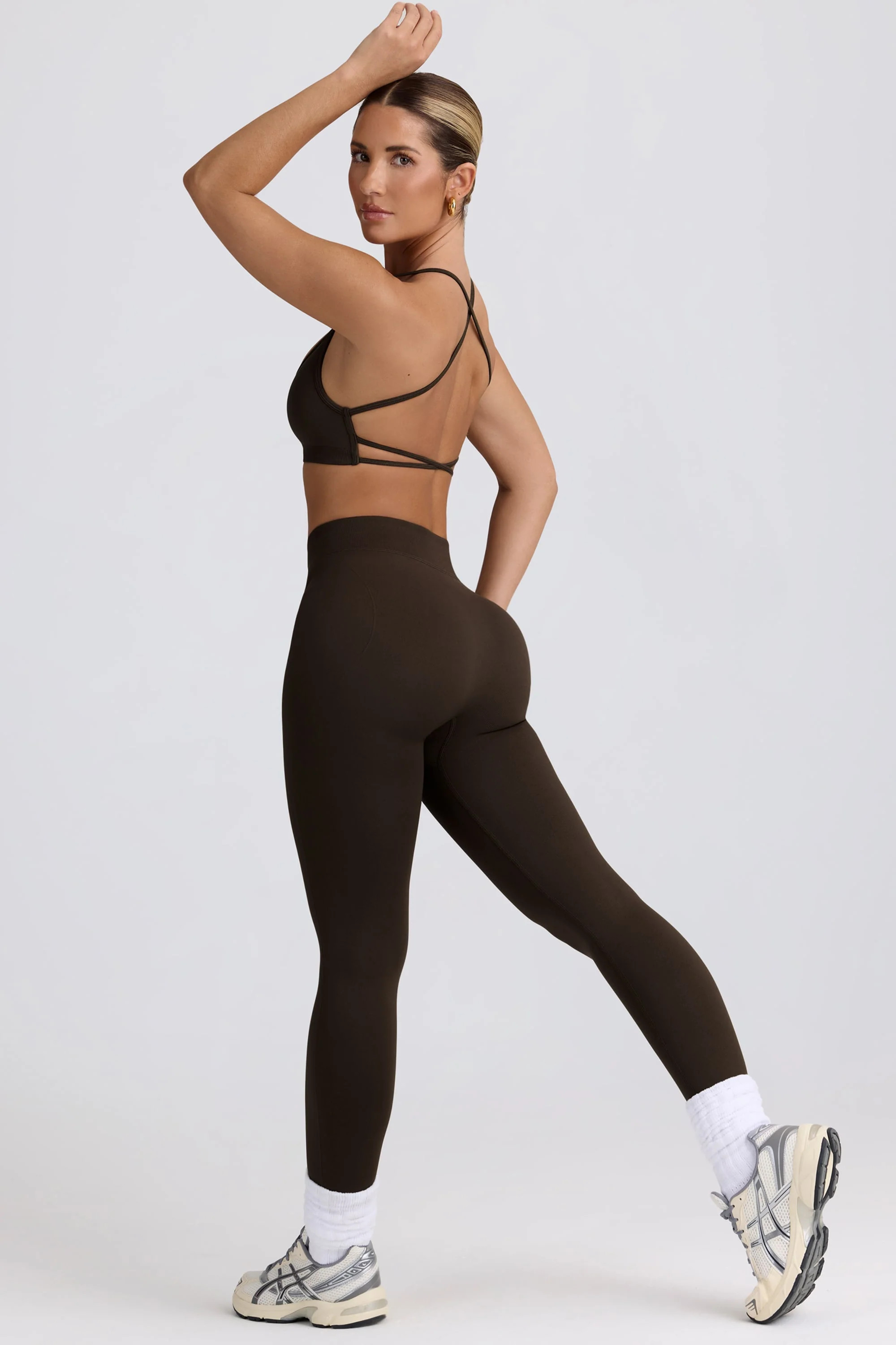 Super Sculpt Seamless High-Waist Leggings in Brown | Oh Polly