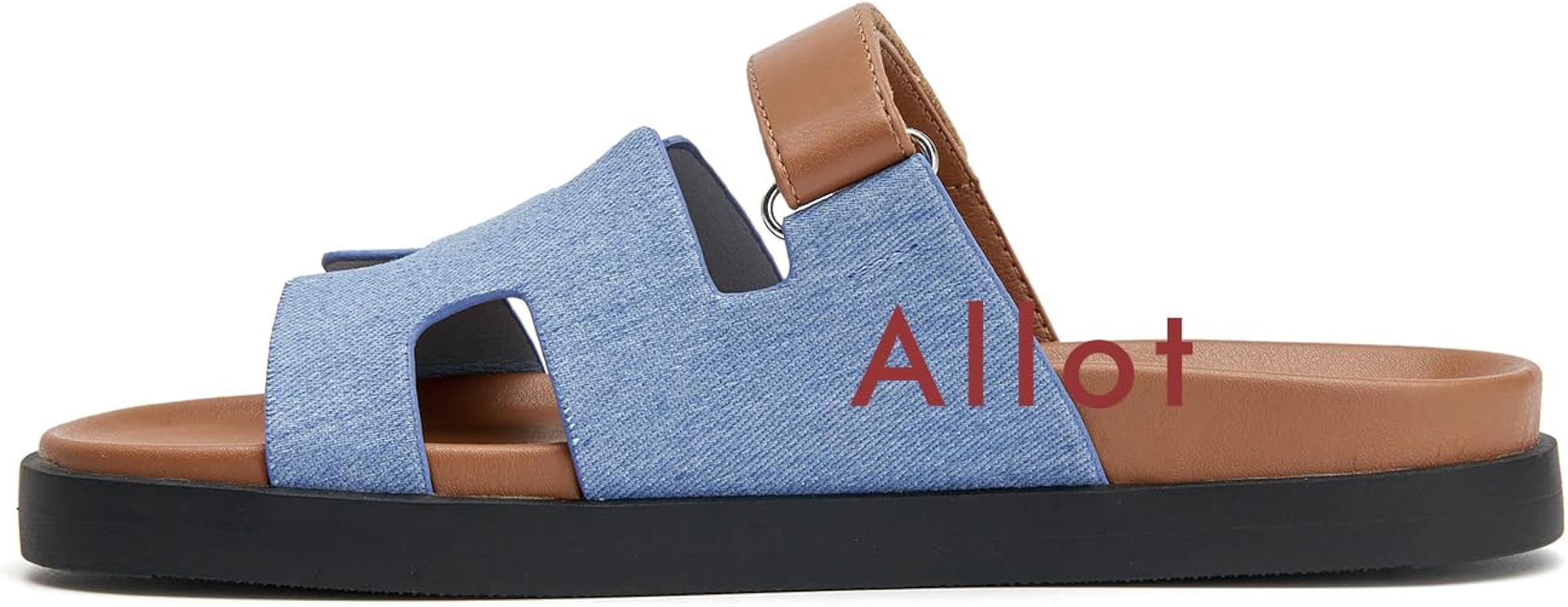 ALLOT Women's Comfort Slide Sandals Adjustable Strap Soft Footbed Platform Slip on Summer Beach S... | Amazon (US)