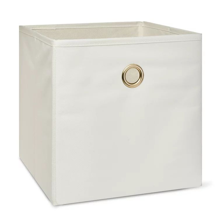 Mainstays Collapsible Fabric Cube Storage Bins (10.5" x 10.5"), Vanilla Dream - Walmart.com | Walmart (US)
