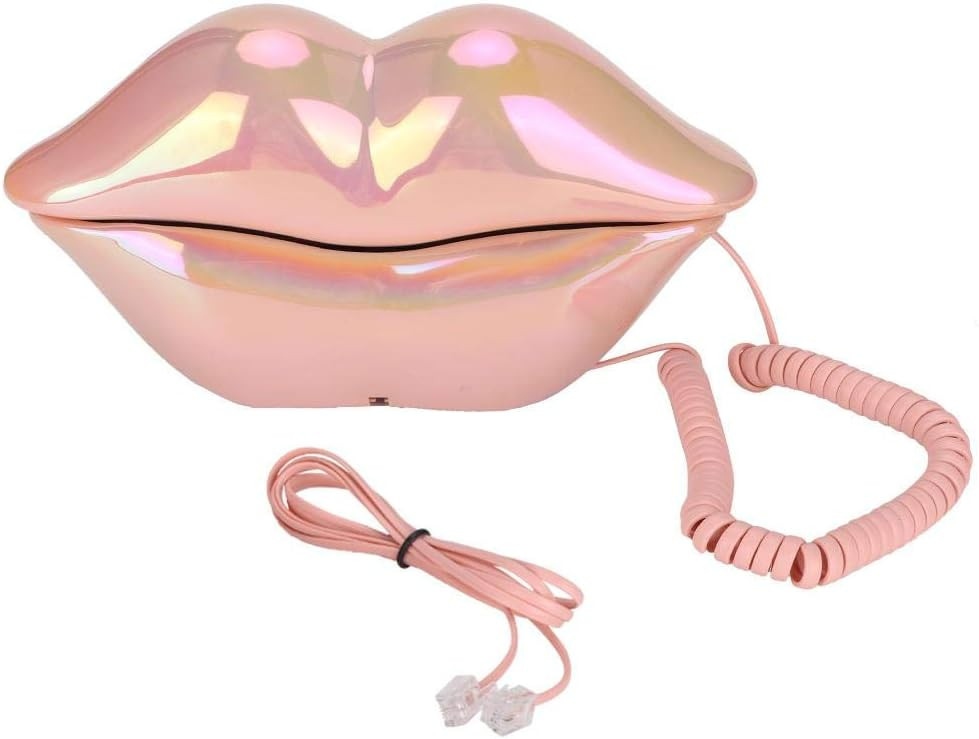 Sanpyl Landline Fixed Telephone, Mouth's Lips Shape Desktop Phone Corded Telephone for Home Office H | Amazon (US)