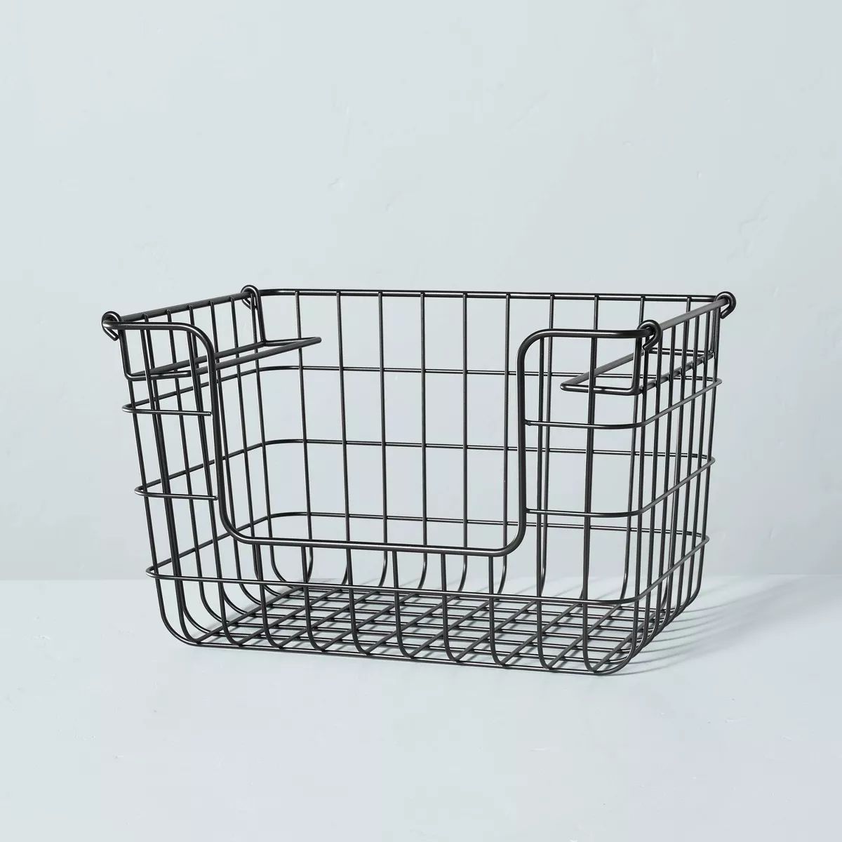 Stacking Wire Storage Basket Matte Black - Hearth & Hand™ with Magnolia | Target