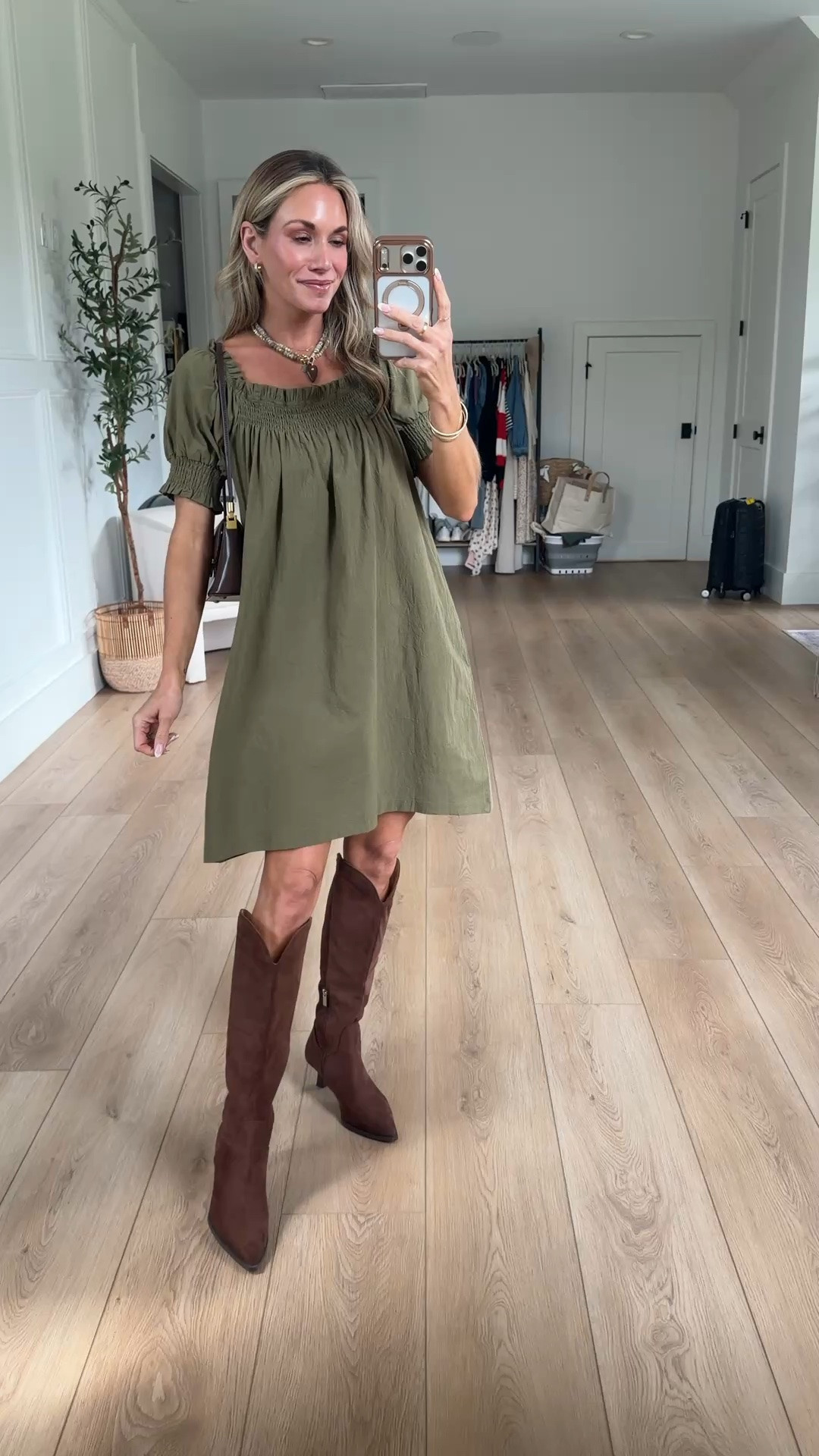 the perfect fall outfit 🤎 I’m 5’3 for reference wearing an xs! the boots run tts.

#LTKgrwm #LTKPetite #LTKootd