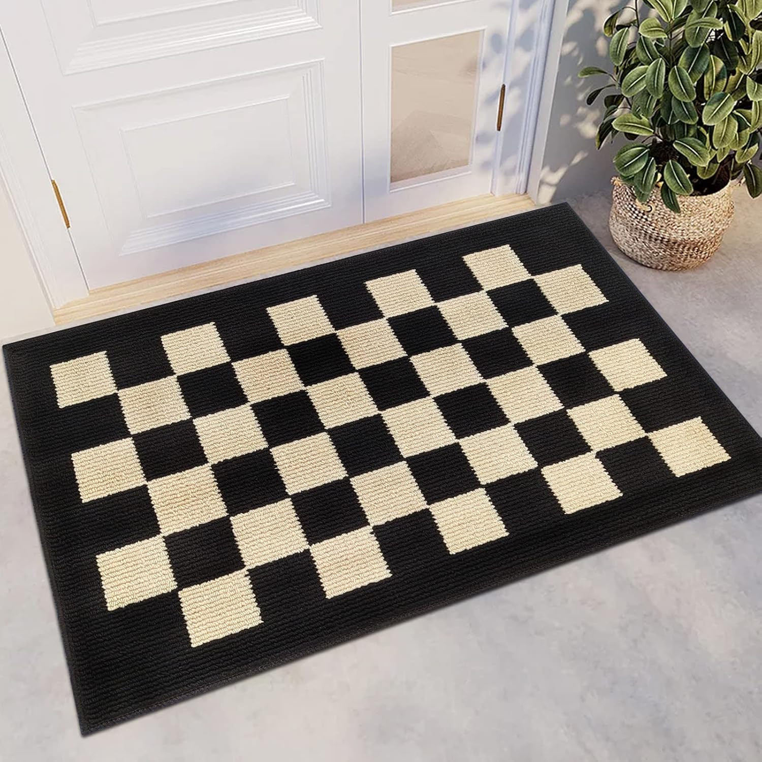 NIUKEALO Indoor Doormat, Non-Slip Absorbent Resist Dirt Entrance Rug, 20"X32" Machine Washable Lo... | Amazon (US)