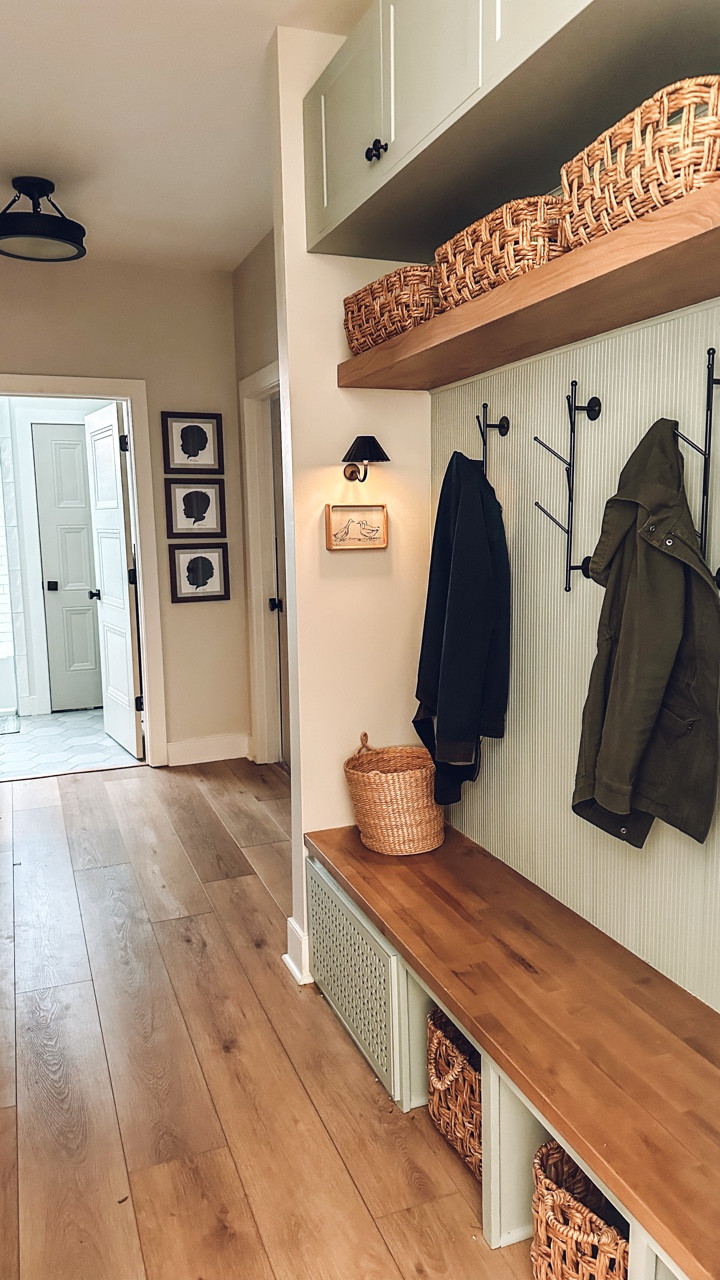 Join me as I tour through the finished (well mostly) rooms in my home. I’ll show you how I’ve designed, ikea hacked, thrifted, decorated, and made charming spaces on a budget. And hopefully, you’ll realize, you can do it too! Oh, and if you want my source list for this project, Comment BENCH below! 

 The path through DIY is rarely straight but it doesn’t mean you need a complete work shop or all the know how. DIY can be installation by something pre-built and making it work for you and your situation. 

My little mudroom bench was all about pivoting from the start! But the end result 👏🏼delivered!👏🏼 There was some “from scratch” building, some hacking, some custom purchased (please someone else build it for me!) elements, and some creativity to put it together. 

Stick around for more DIY ideas that anyone can do and start figuring out ways to make your house work FOR you. Comment BENCH for my source list!

#LTKHome #LTKFamily #LTKKids