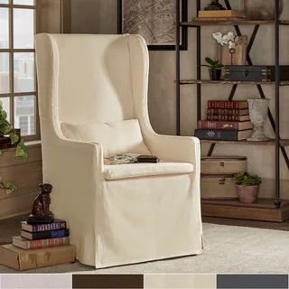 Potomac Slipcovered Wingback Host Chair by iNSPIRE Q Artisan - BeigeImage Gallery3 / 14Tap to Zoo... | Bed Bath & Beyond