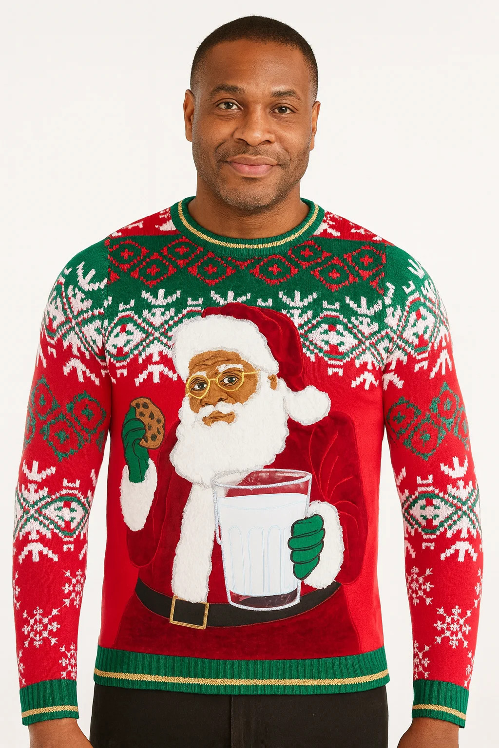 Jollidays Men's Christmas Sweater with Drink Pocket, Sizes S-3XL | Walmart (US)