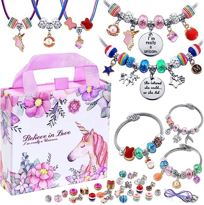 COO&KOO Charm Bracelet Making Kit, A Unicorn Girls Toy That Inspires Creativity and Imagination, ... | Amazon (US)