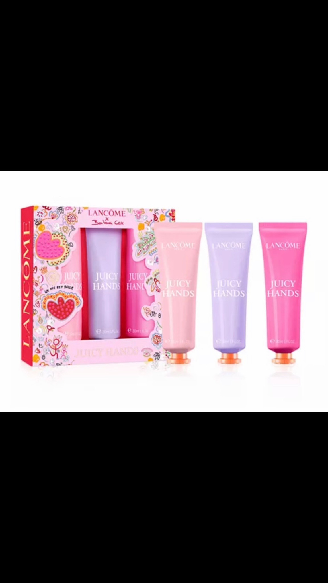 Juicy Hands Limited Edition Hand Cream Trio Gift Set
GIFT WITH $42.50 Lancôme purchase. 

Too soon to buy? Love ‘❤️’ this post in my shop to get a price drop notification. 

🔗https://bit.ly/RBHOUSEWIFE
RealBoringHousewife on the LTK

#LTKSaleAlert #LTKBeauty
