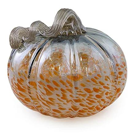 Boston International - Squat Glass Pumpkin - Grey & Orange | Walmart (US)