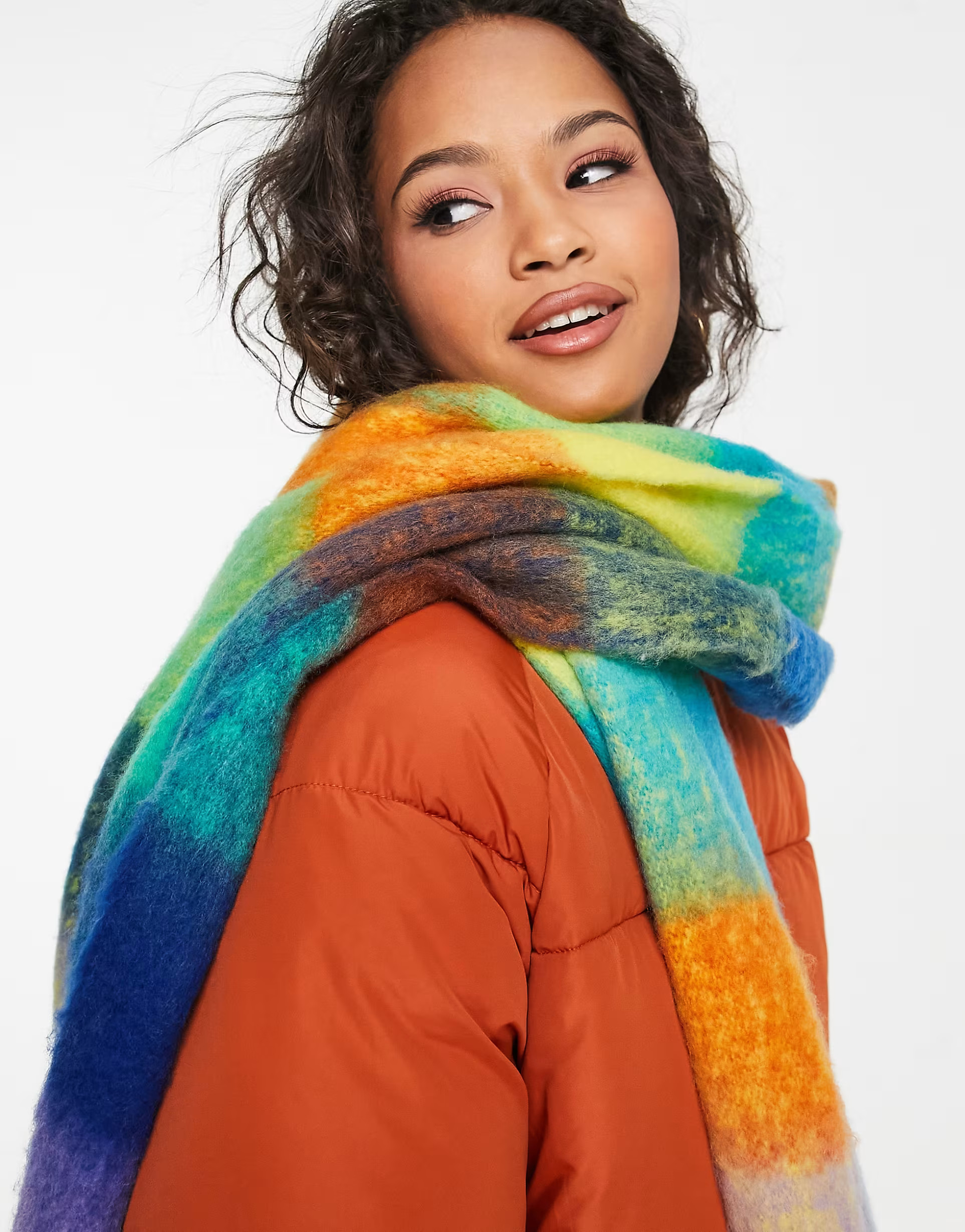 Daisy Street check scarf in bright colors | ASOS (Global)