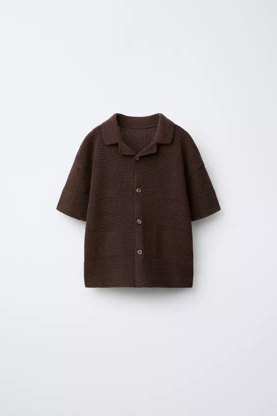 CROCHET KNIT SHIRT | Zara US