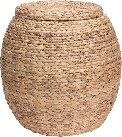 Household Essentials Ml-4105 Barrel Storage Tub W-Lid | Water Hyacinth | Amazon (US)