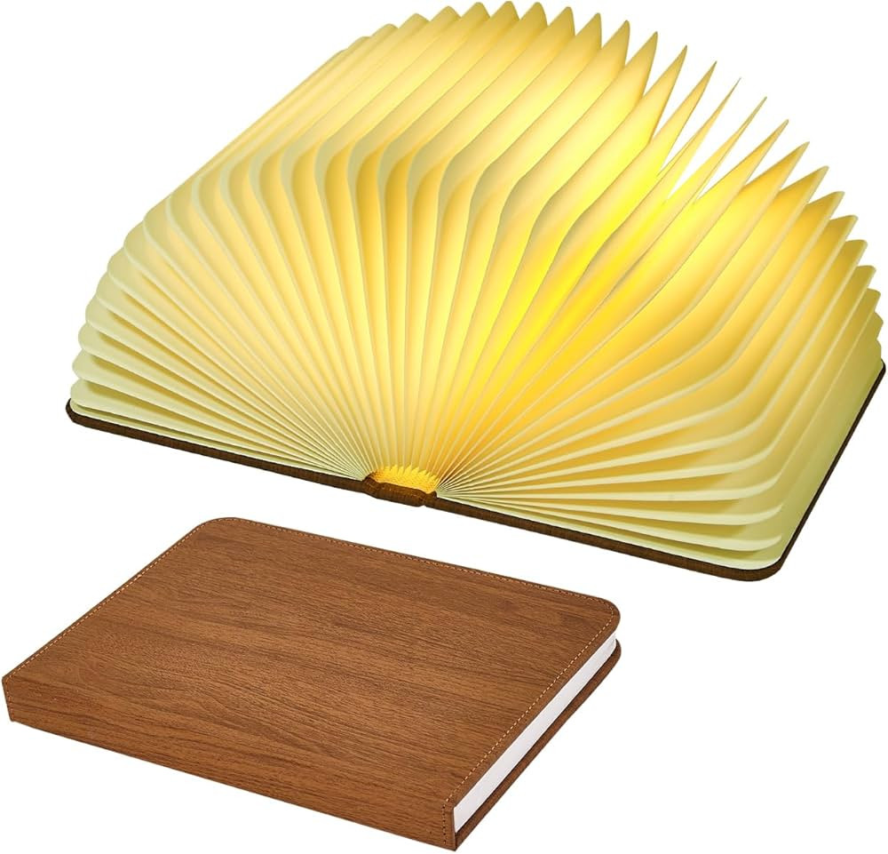XIUDI 8 Colors Large Folding Book Lamp,Upgraded Version Portable Book-Shaped Desk Light,Novelty L... | Amazon (US)