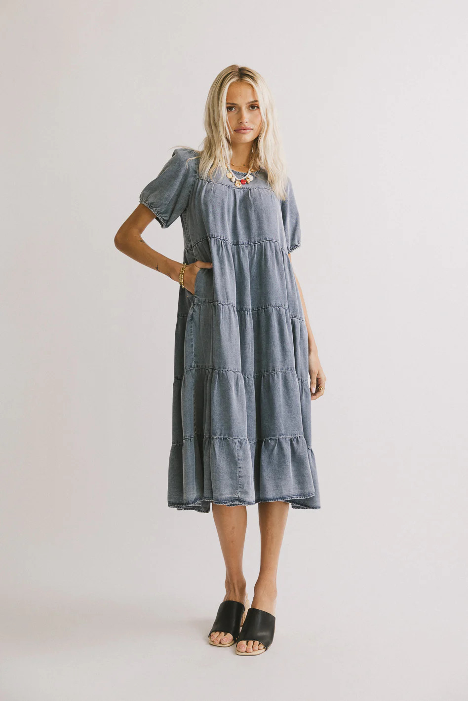 Maribel Denim Midi Dress | Böhme US