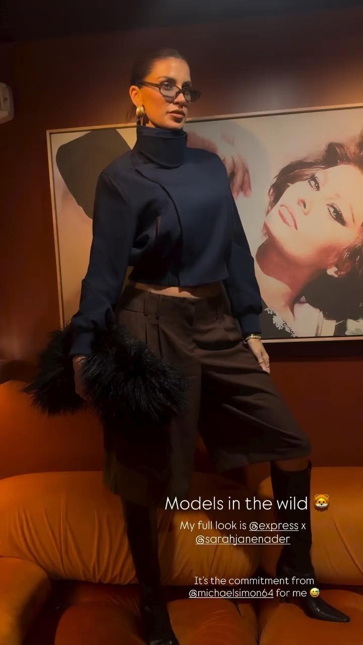 Models in the wild 🦁 Full look is @Express  x @sarahjanenader

#LTKootd