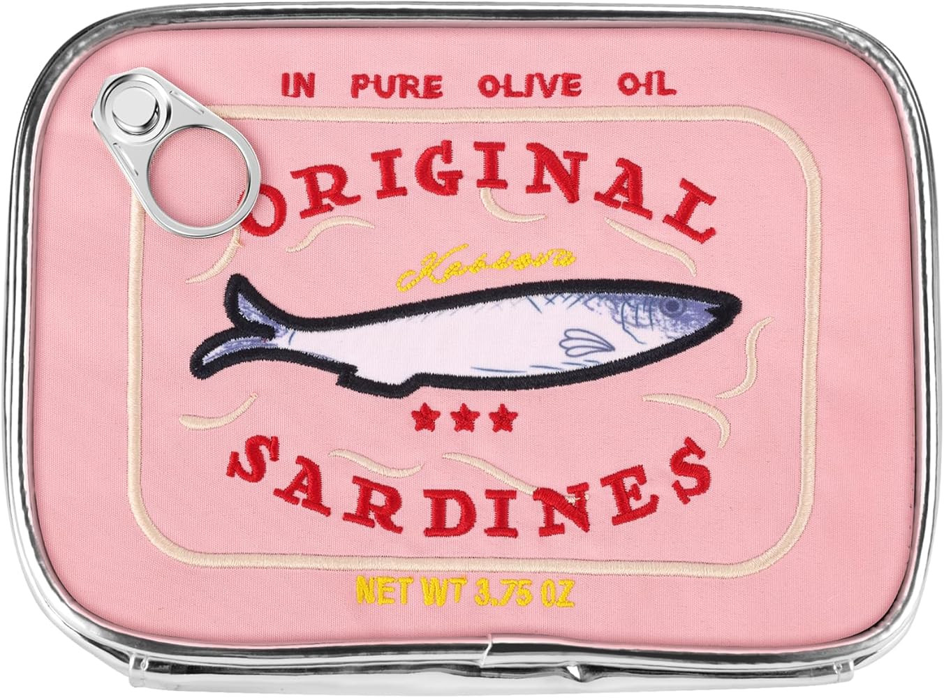 Canned Sardines Makeup Bag, Pink Cute Small Sardines Fish Tin Pouch, Creative Cosmetic Organizer ... | Amazon (US)