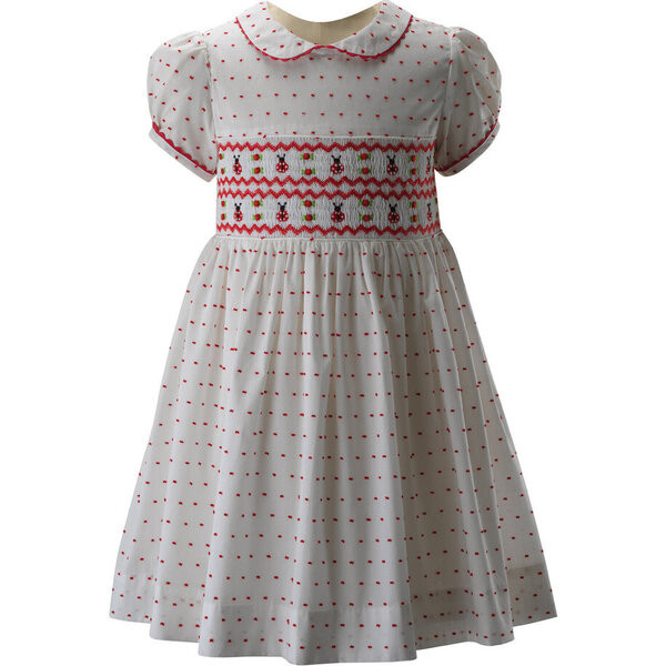Ladybug Smocked Dress, Red | Maisonette
