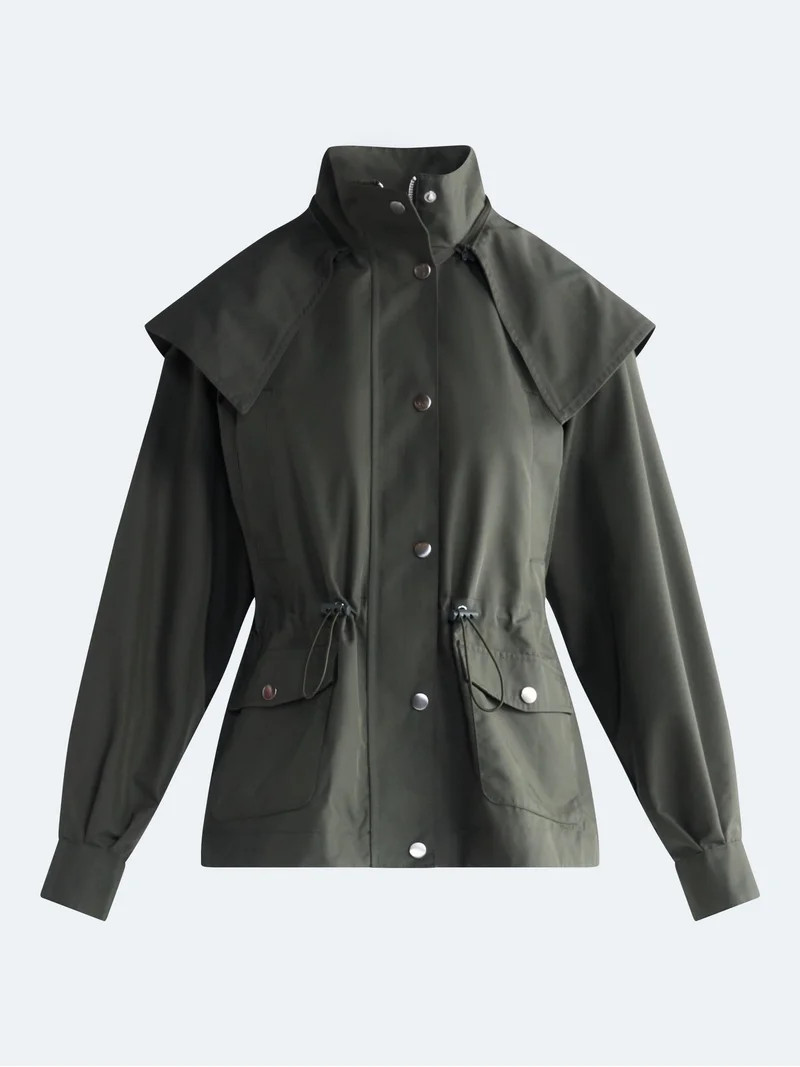 Free Assembly Women's and Women's Plus Cinched Utility Jacket with Hood, Sizes XS-4X | Walmart (US)