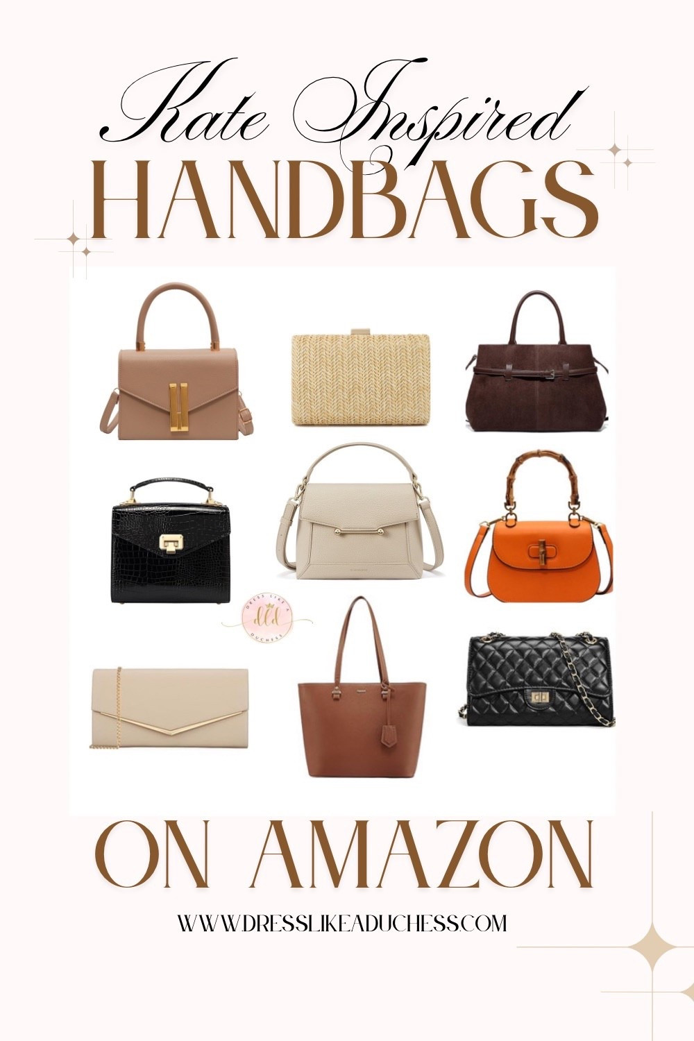 Kate Middleton inspired handbags on Amazon

#amazonfashion #amazonpurse #blog #fashion #glam #purse #handbag #designer