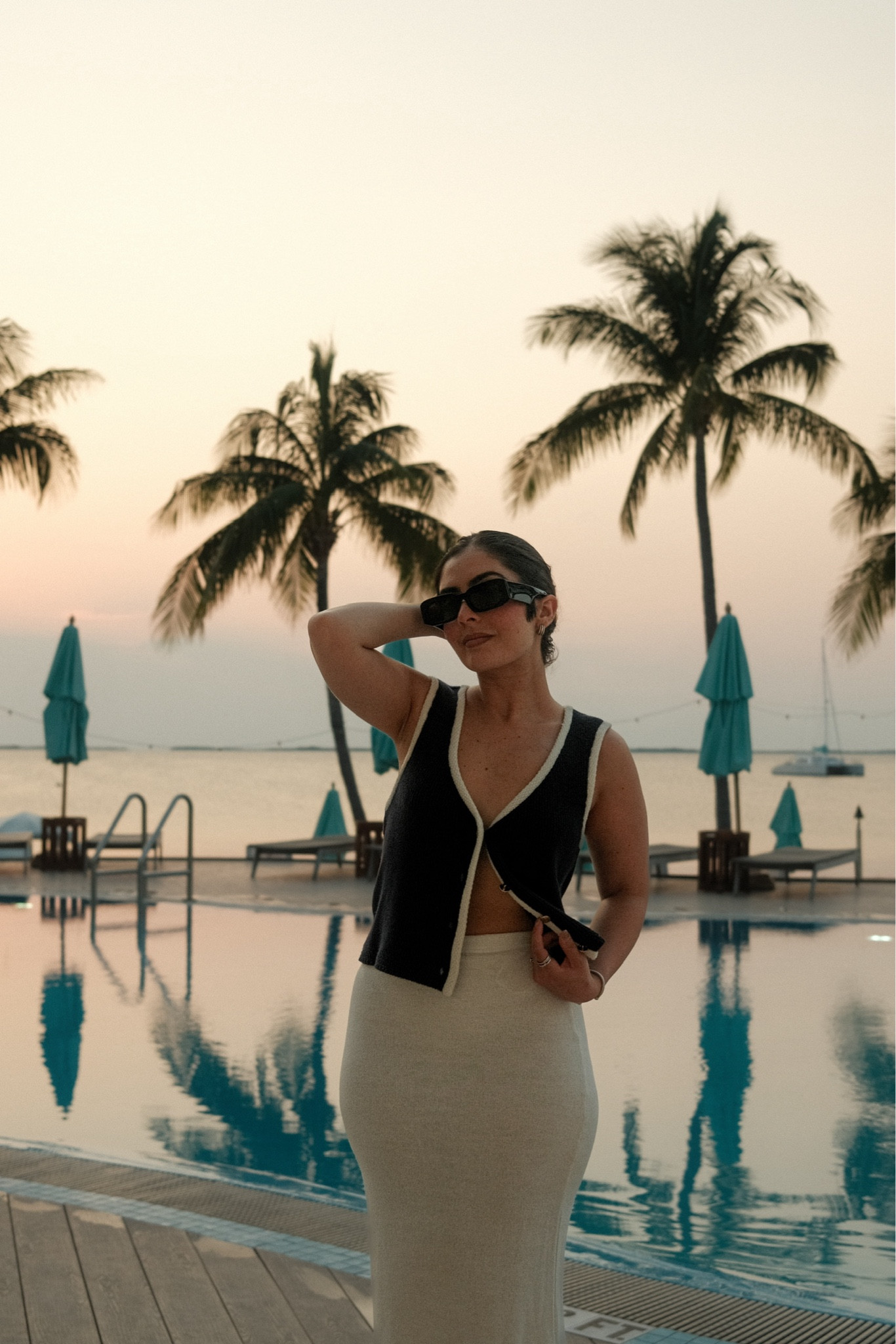 Outfit for this summer ✨ 

White skirt, navy blue top, Gucci sunglasses. 

#Summer #SummerOutfit #Miami #Beach

#LTKTravel #LTKSeasonal #LTKStyleTip