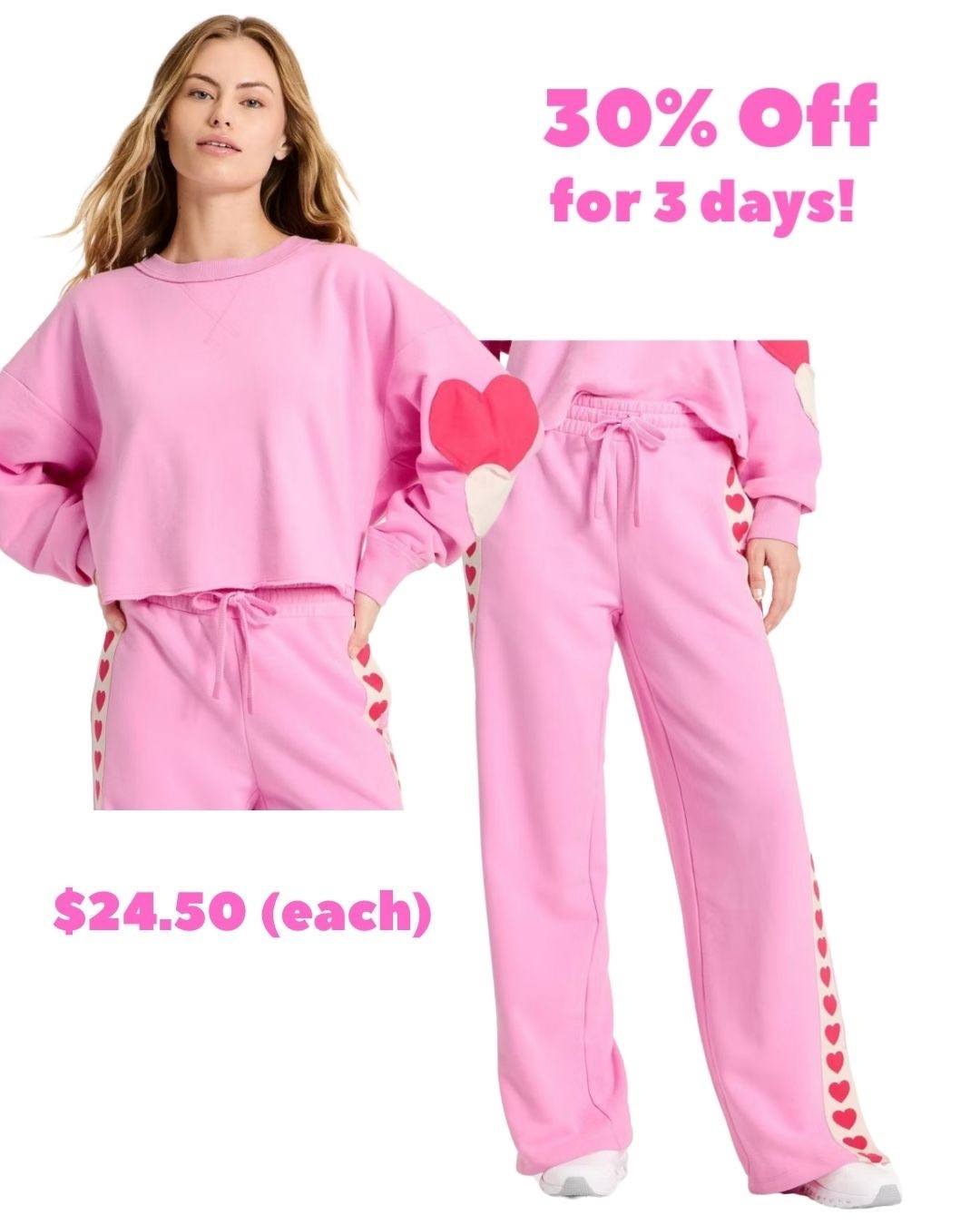 Joylab 30% Off Sale (For 3 Days)! 🎯 🩷🧡💛💚🩵💜
… this set is perfect for Valentine’s! I especially love the pant!

#LTKFindsUnder50 #LTKSaleAlert #LTKSeasonal