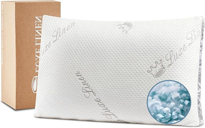 Organic Cotton King Size Pillows, Shredded Memory Foam Pillows, Adjustable Bed Pillow for Sleepin... | Amazon (US)