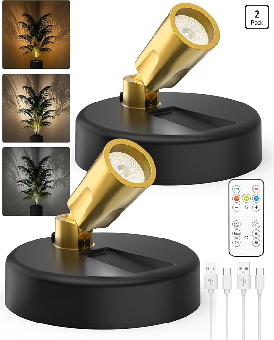 4000mAh Rechargeable Spotlight Indoor with Remote, Plant Lights | Amazon (US)