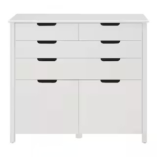 Craft White Storage Console Table with 2 File Drawers | The Home Depot