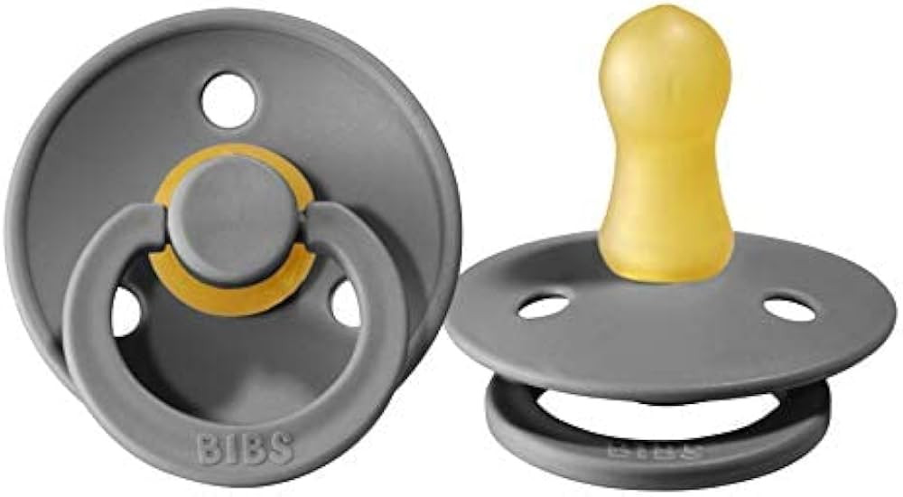 BIBS Pacifiers | Natural Rubber Baby Pacifier | Set of 2 BPA-Free Soothers | Made in Denmark | Sm... | Amazon (US)