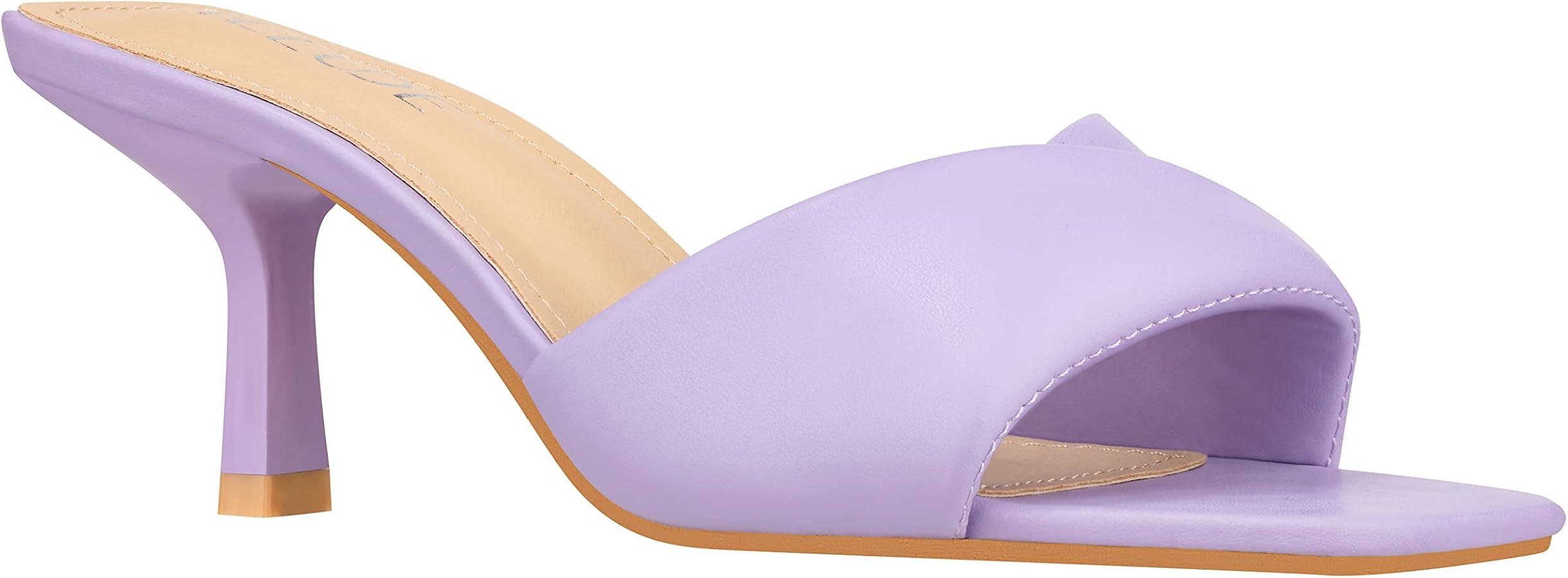 ILLUDE Women’s Low Heel Mules Open Square Toe Slip On Comfortable Cushion Heeled Sandals | Amazon (US)