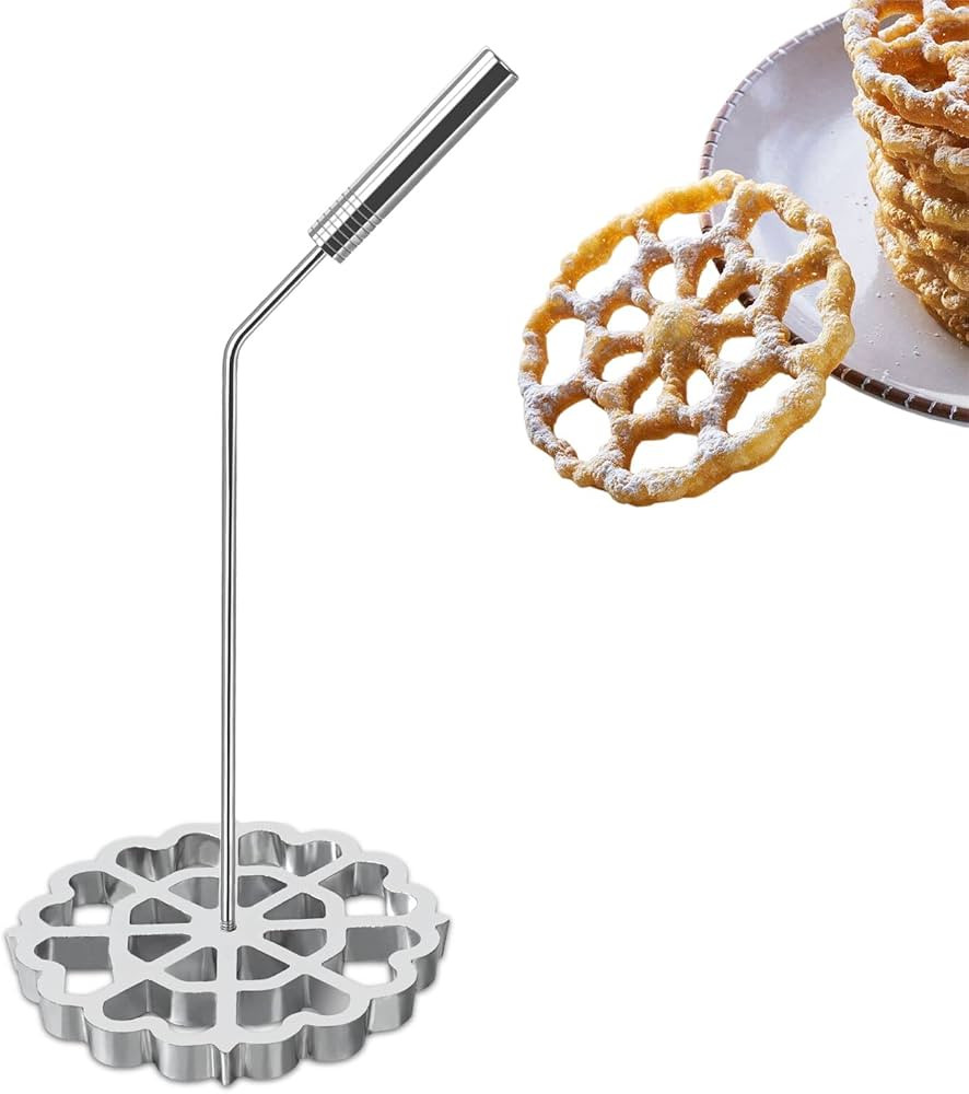 Bunuelos Mold with Handle,Rosette Timbale Iron Set Aluminum Waffle Molds with Handle,Funnel Cake ... | Amazon (US)