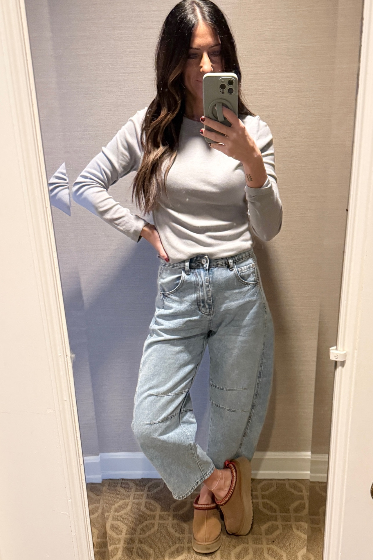 SAHM outfit. Into the barrel jeans trend!

#LTKPetite #LTKFindsUnder100 #LTKFindsUnder50