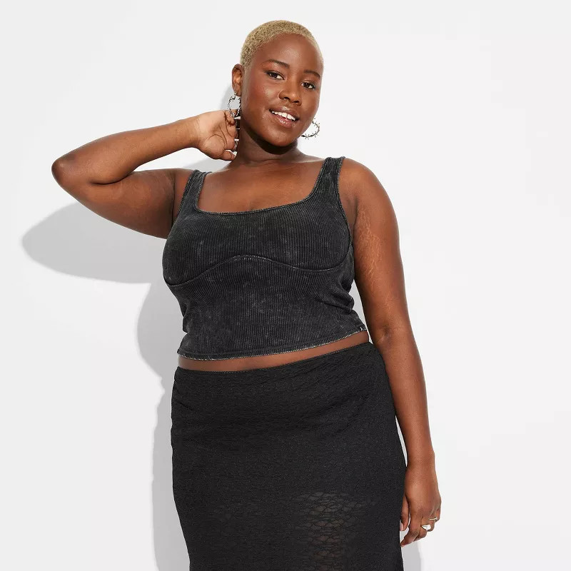 Women's Bust Seam Tank Top - Wild Fable™ Black XXL | Target