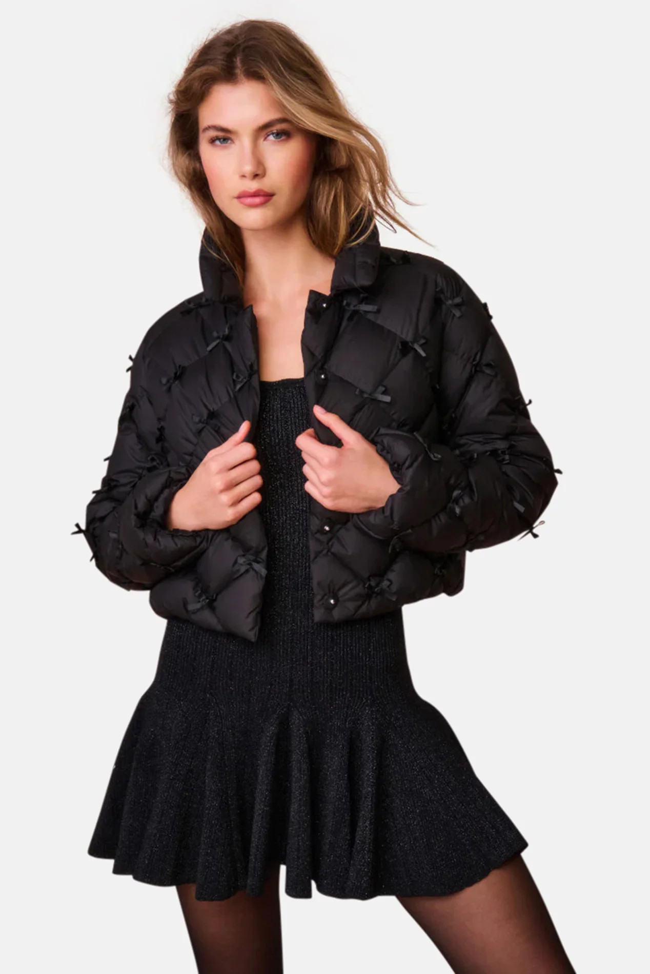 Kasey Jacket Black | Blue & Cream