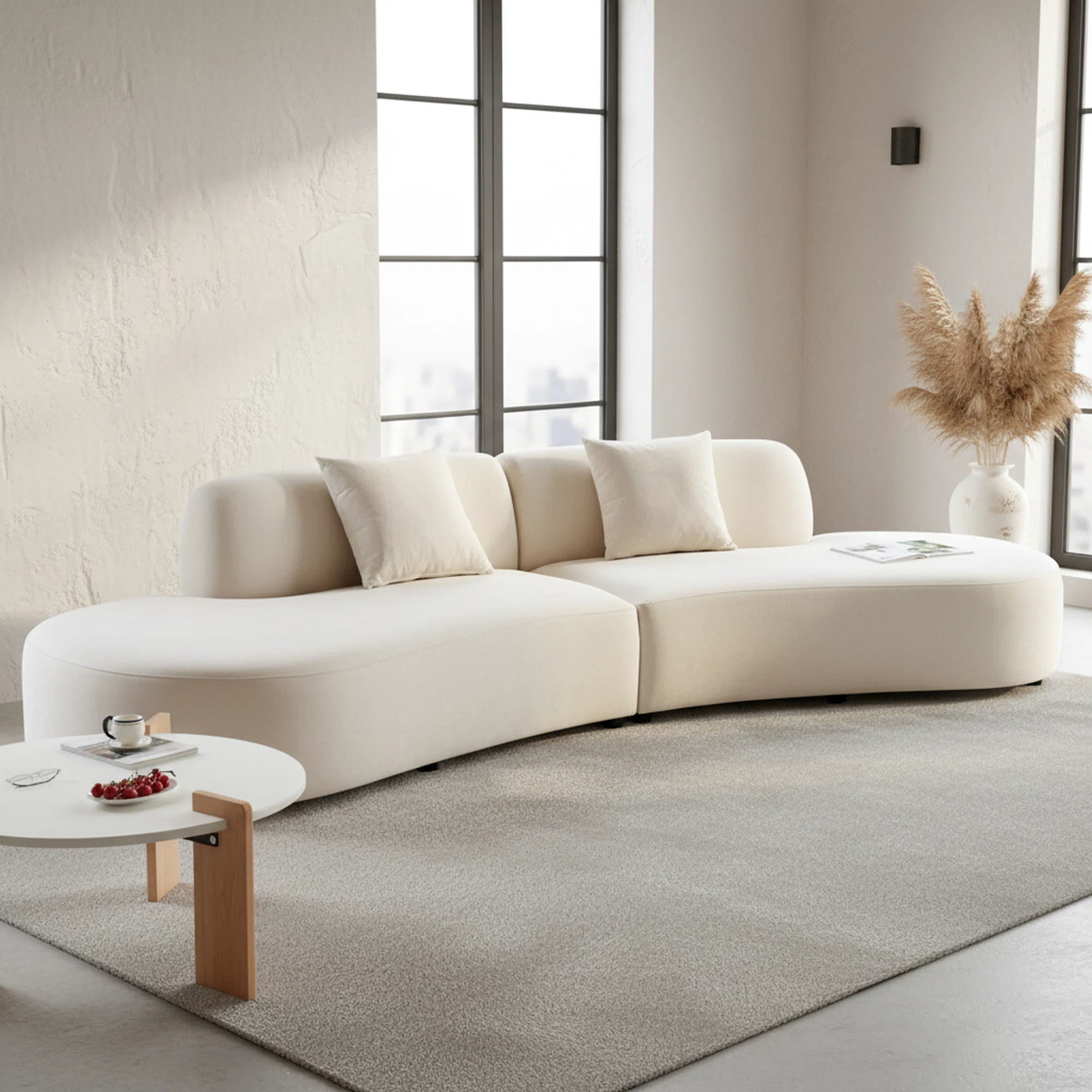 132.3 inch wide curved design sofa | Wayfair North America