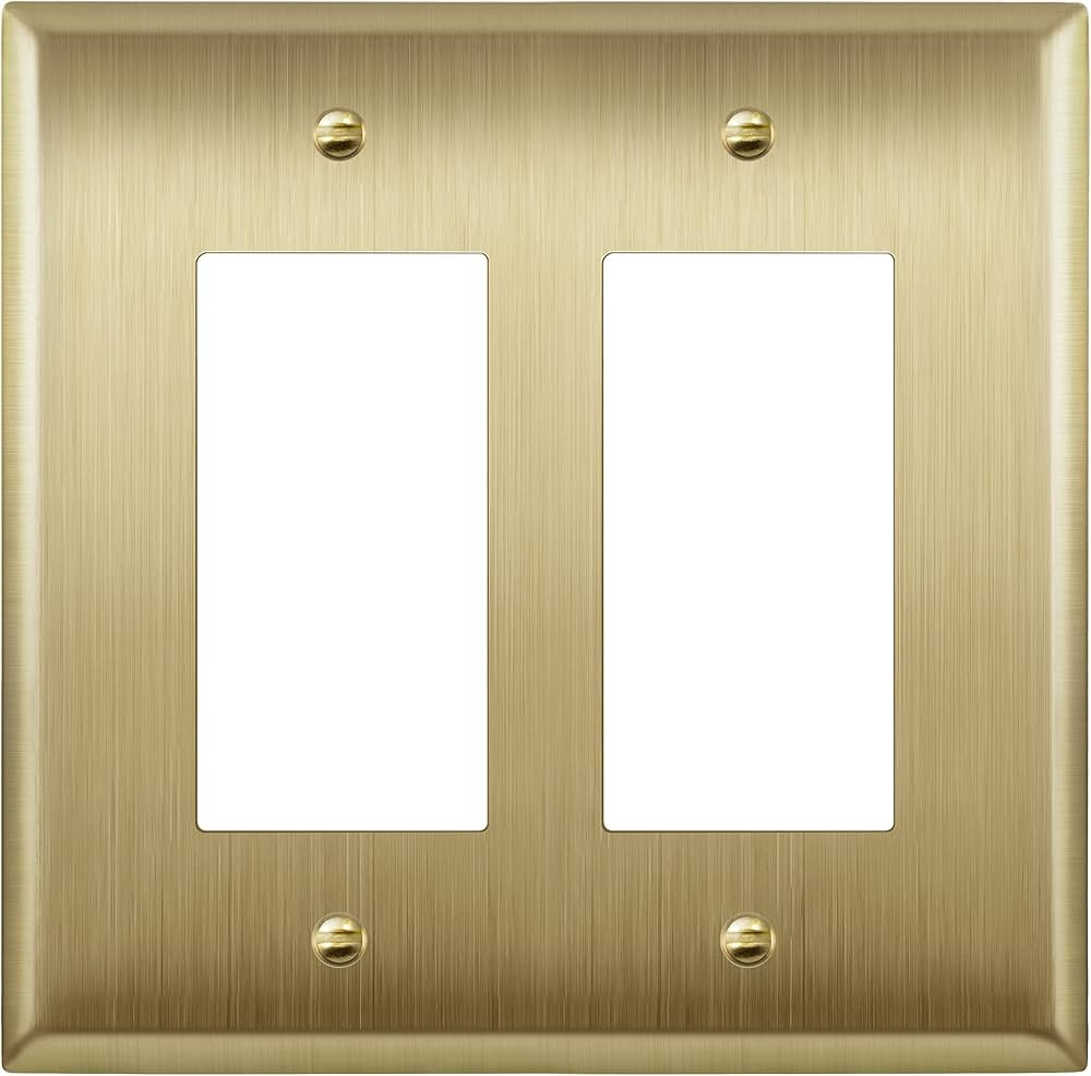LIDER Decorator Switch or Receptacle Metal Wall Plate, Stainless Steel Outlet Cover, Corrosion Re... | Amazon (US)