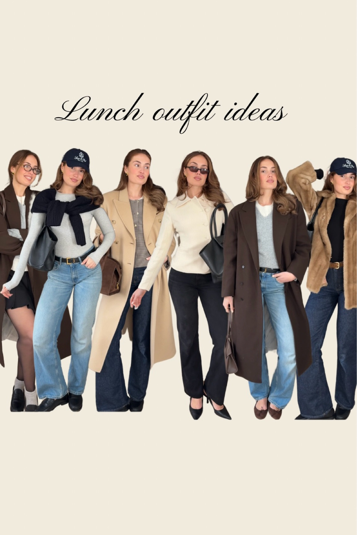 lunch outfit ideas, oversized brown coat, mango coat, brown wool coat, navy cap, old money style, fur coat, asos jumper, suede ballet flats, tweed jacket, demellier bag 

#LTKeurope #LTKuk