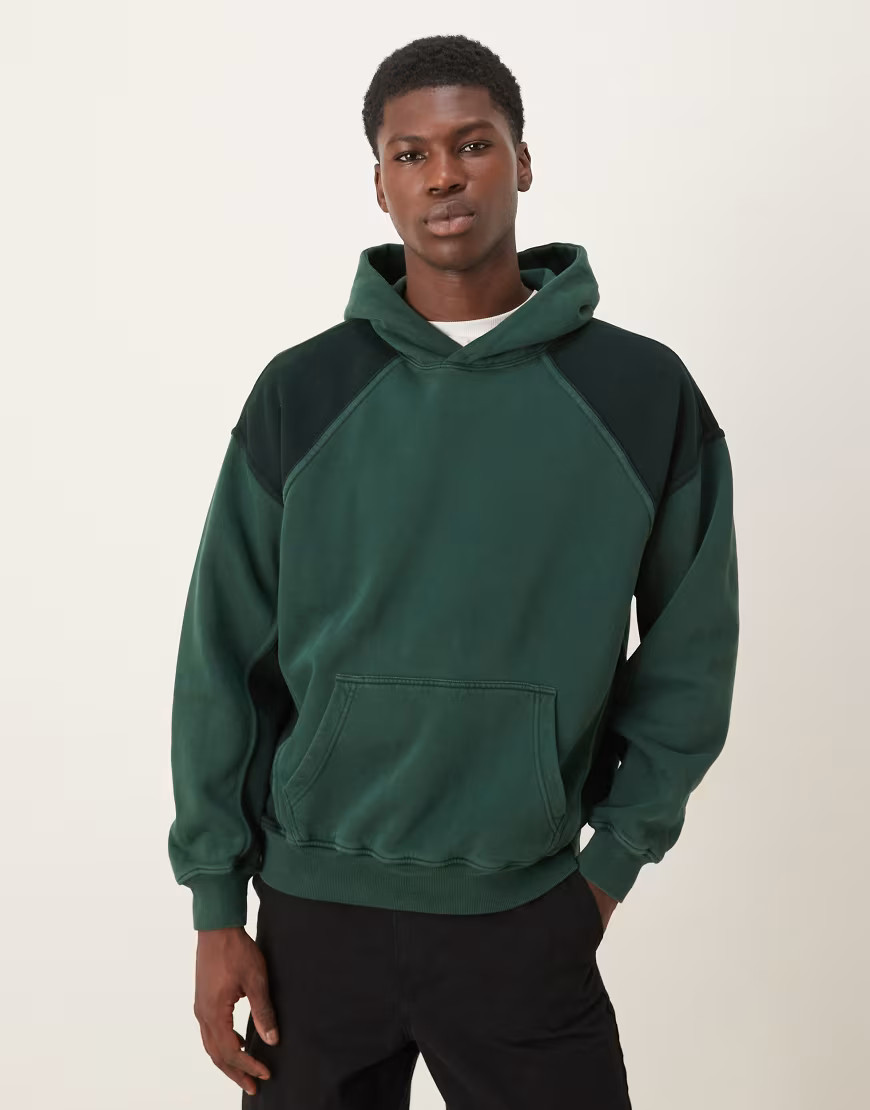 Abercrombie & Fitch essential front pocket hoodie in dark green | ASOS (Global)
