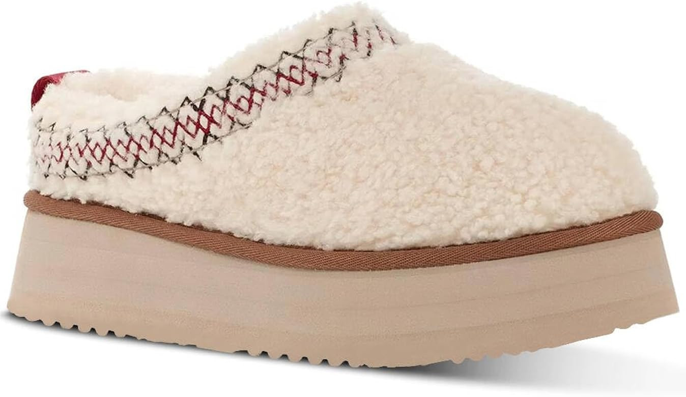 NATRAKI Women's Platform Slippers Mini Boots Braid Slippers with Plush Fleece Lining Fuzzy Slippe... | Amazon (US)