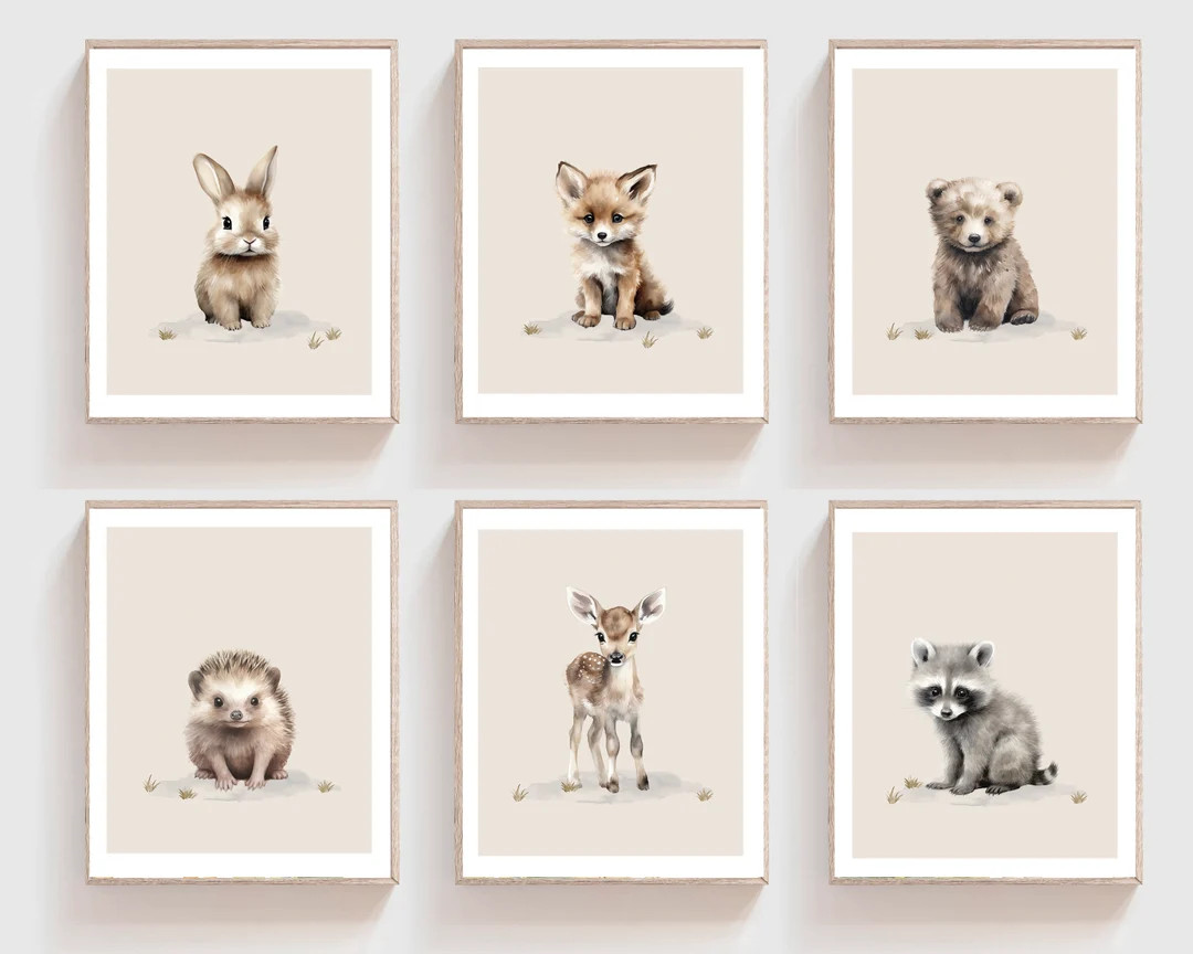 Woodland Animal Prints Boy Nursery Decor Woodland Nursery Boy Playroom Prints Nature Nursery Deco... | Etsy (US)