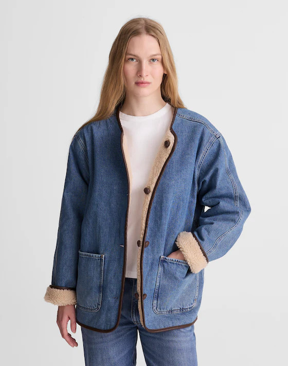 Reversible Denim &amp; Sherpa Jacket | Madewell